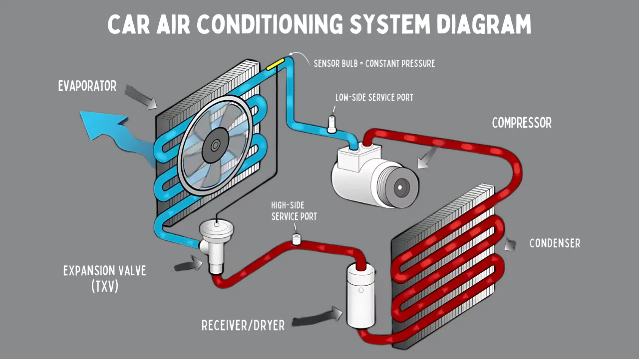 car air conditioning system diagram